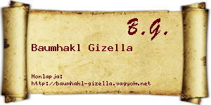 Baumhakl Gizella névjegykártya
